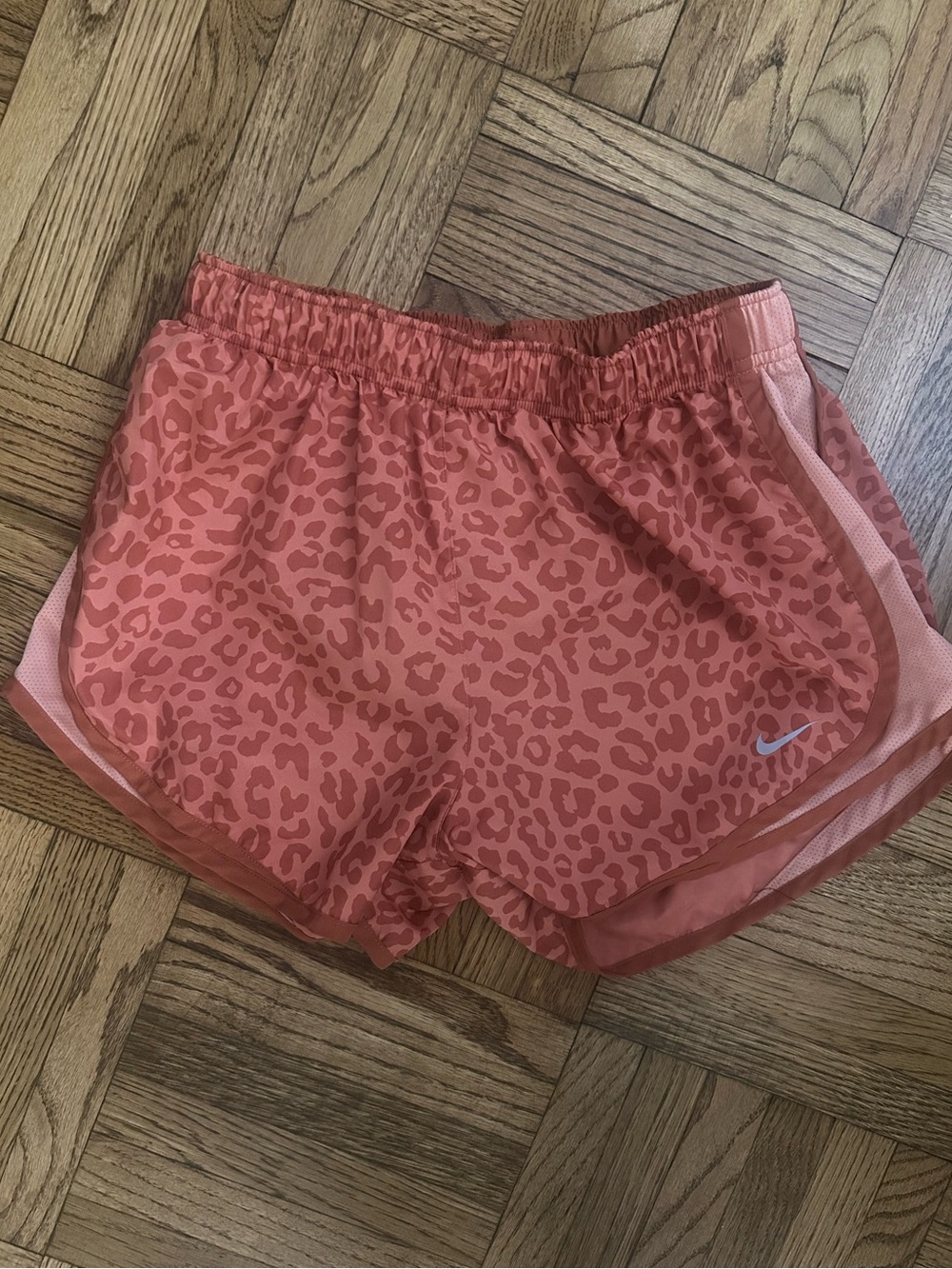 Nike Dri-FIT Tempo Pink Leopard Print Running Shorts Women's M